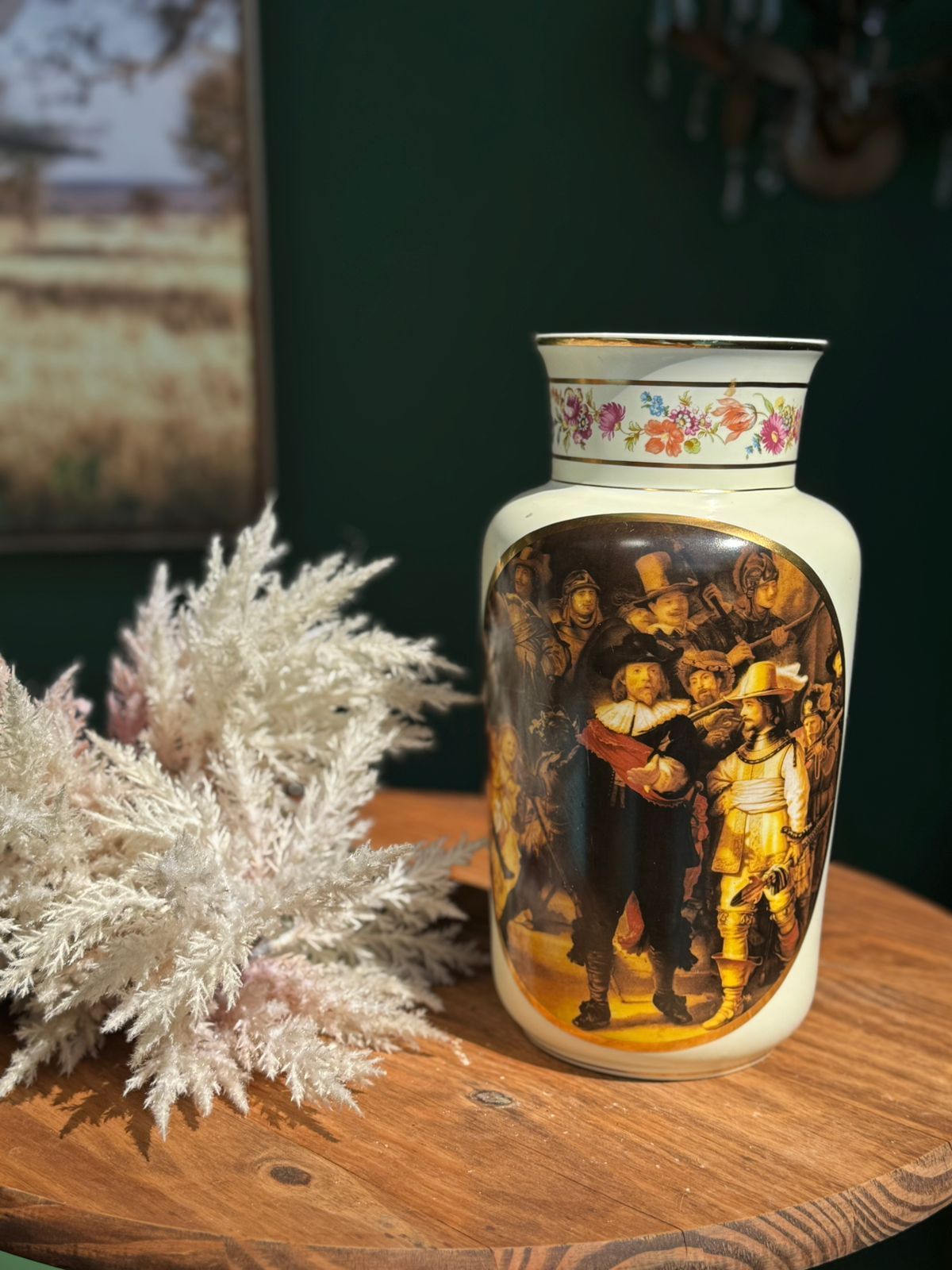 Vaso de porcelana pintado a mão